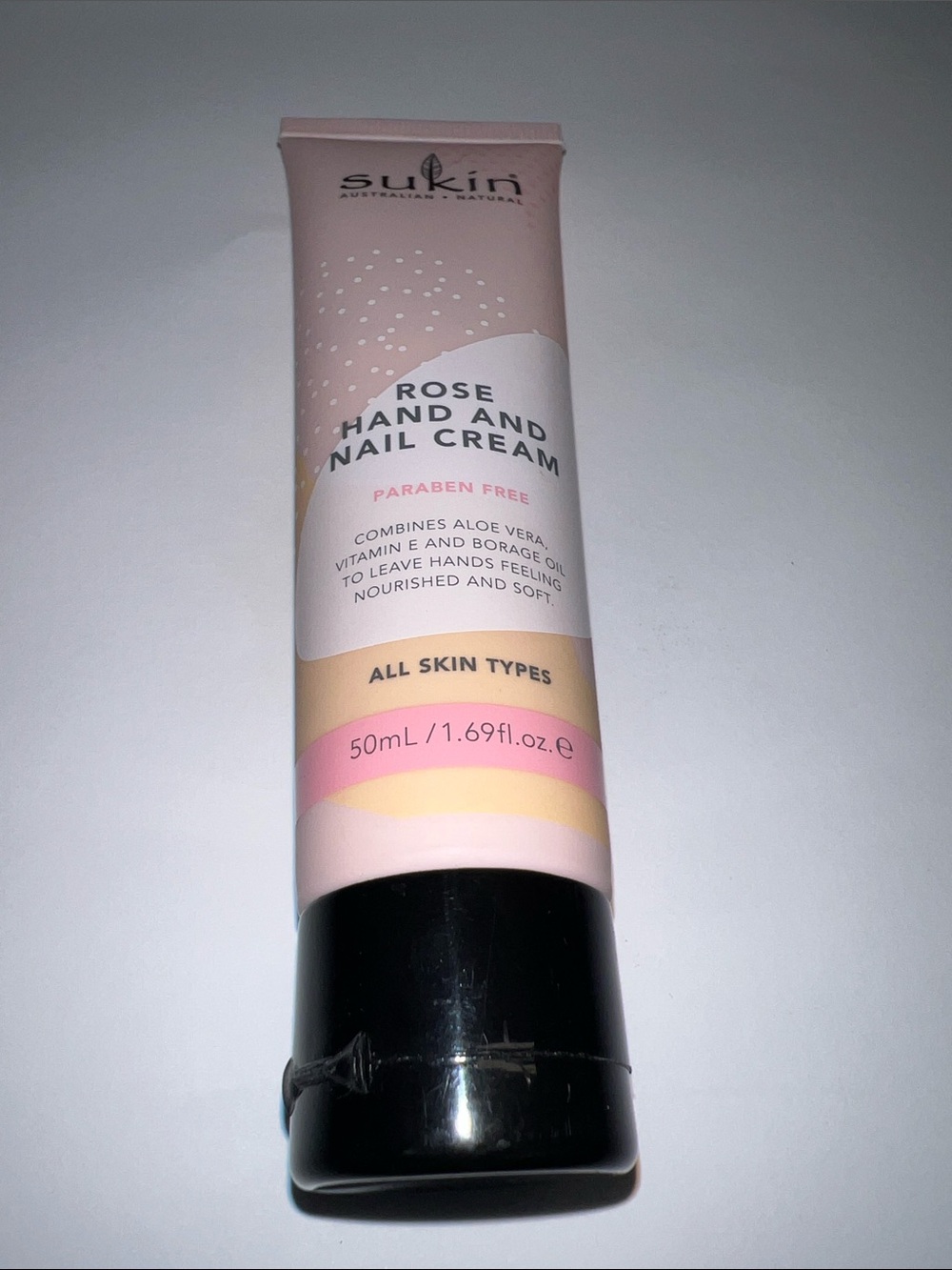 Sukin Rose Hand and Nail Cream 50ml - New Sealed